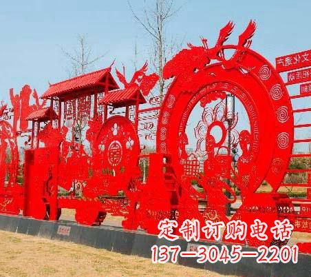 哈尔滨不锈钢党旗雕塑——缅怀先烈、继续前进