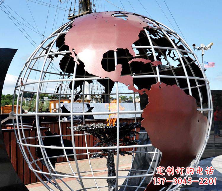 哈尔滨不锈钢地球仪雕塑精美的艺术品