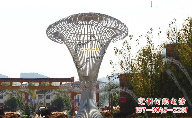 哈尔滨城市景观的艺术礼物——不锈钢地图雕塑
