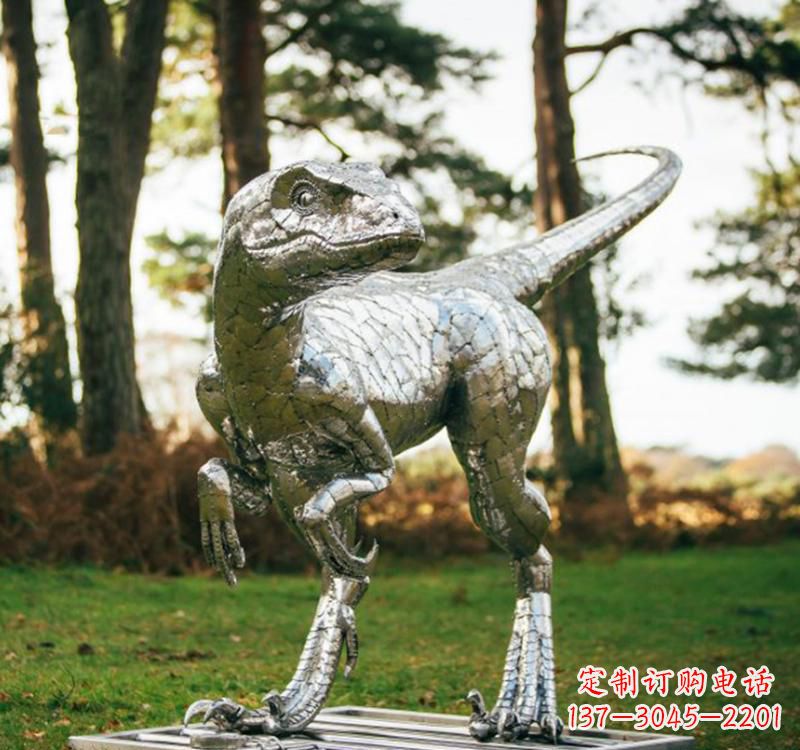 哈尔滨不锈钢恐龙雕塑一种古老灵动的艺术