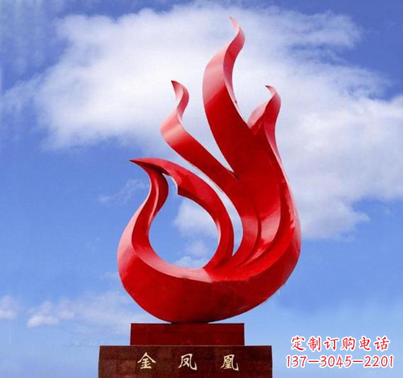 哈尔滨不锈钢凤凰雕塑——精致灵动的艺术品