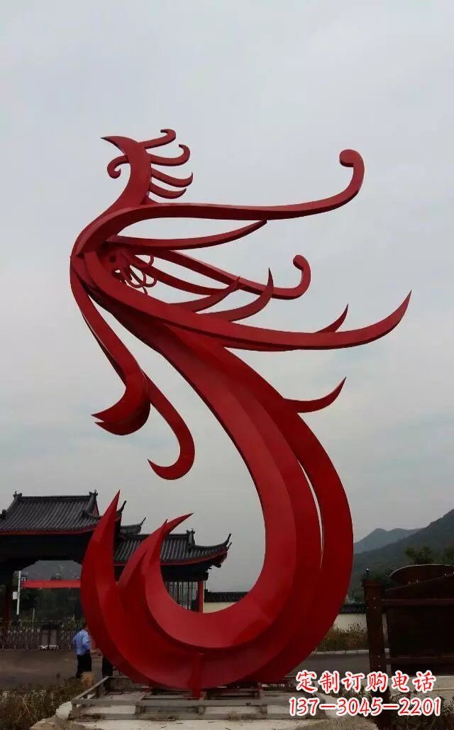 哈尔滨不锈钢凤凰大型抽象雕塑
