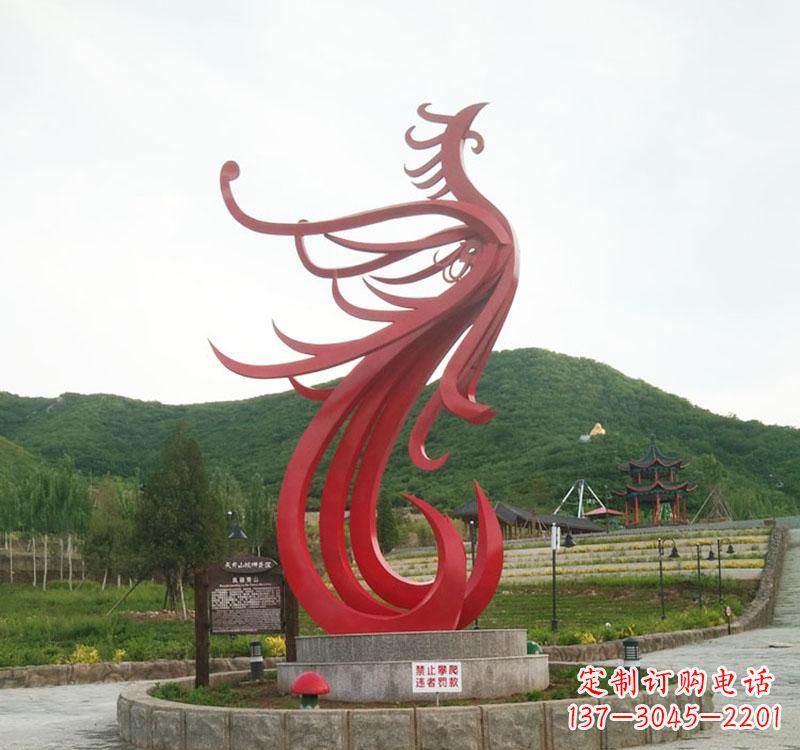哈尔滨不锈钢凤凰抽象雕塑2