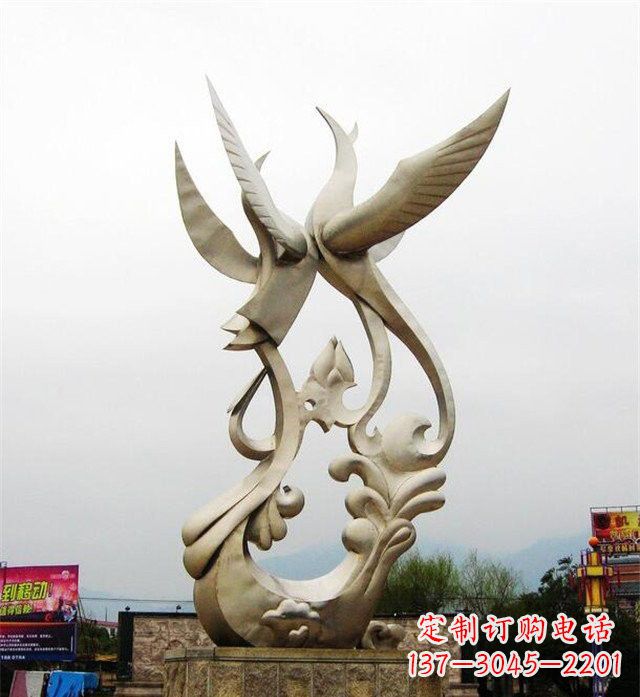 哈尔滨不锈钢凤凰雕塑供应
