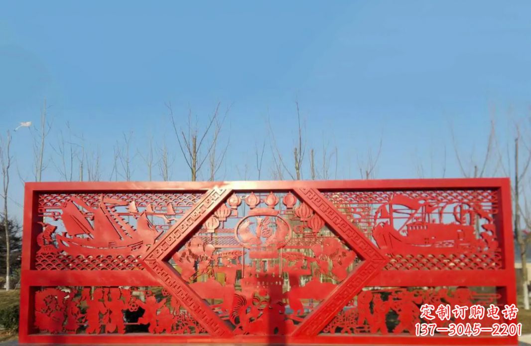 哈尔滨不锈钢福字雕塑——点亮广场景观