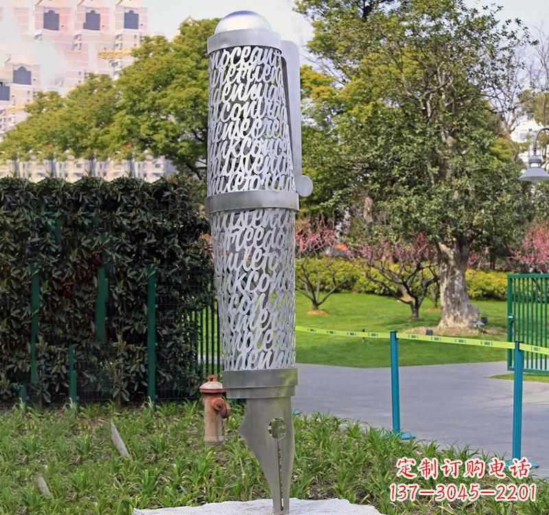 哈尔滨不锈钢钢笔雕塑2