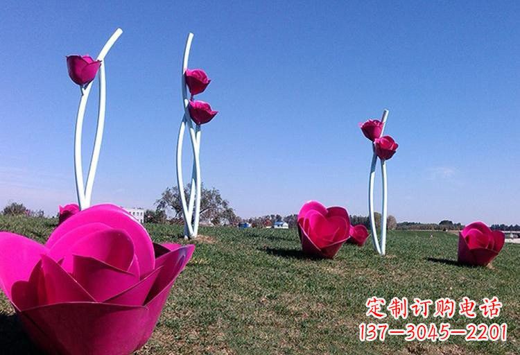 哈尔滨不锈钢玫瑰雕塑美丽的艺术之作