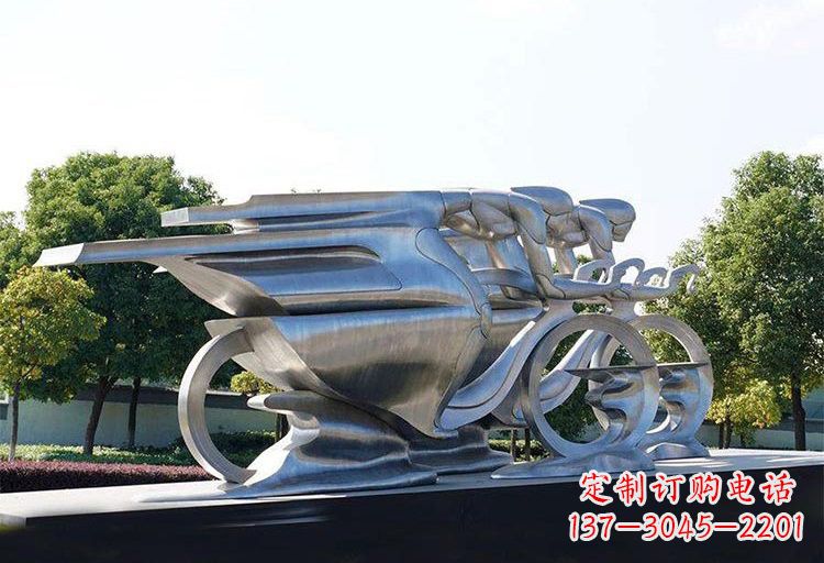 哈尔滨不锈钢自行车雕塑——精美绝伦
