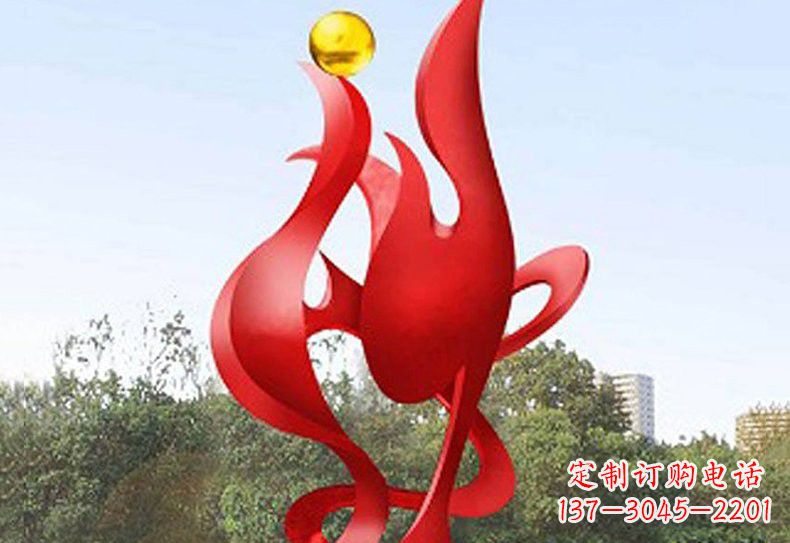 哈尔滨不锈钢凤凰雕塑——象征着古代神兽的传奇