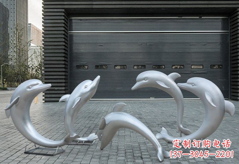 哈尔滨海豚的精灵——不锈钢公园海豚雕塑