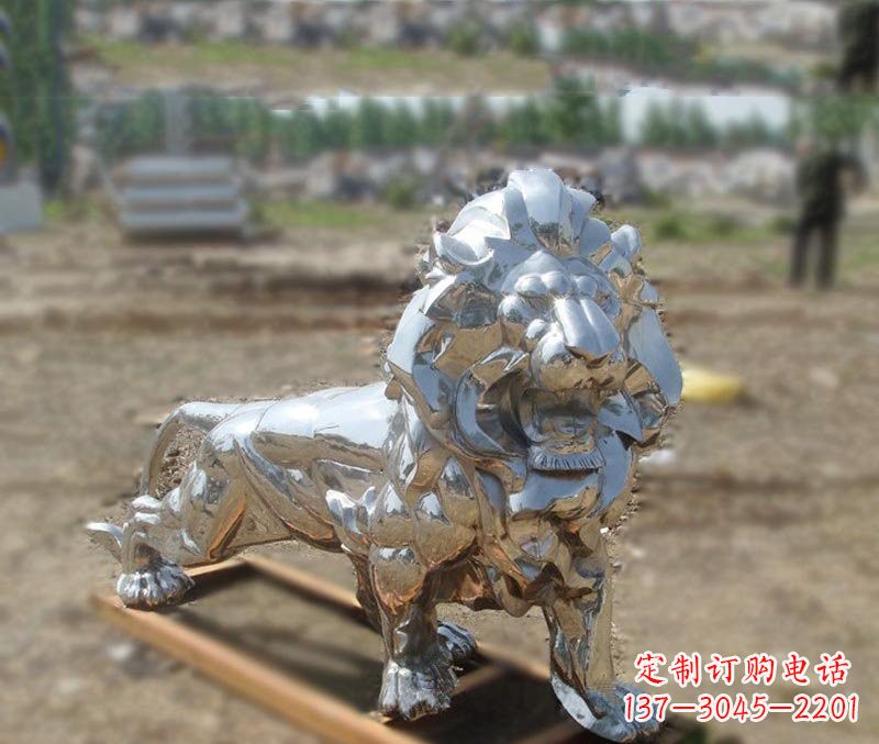 哈尔滨不锈钢公园镜面狮子雕塑