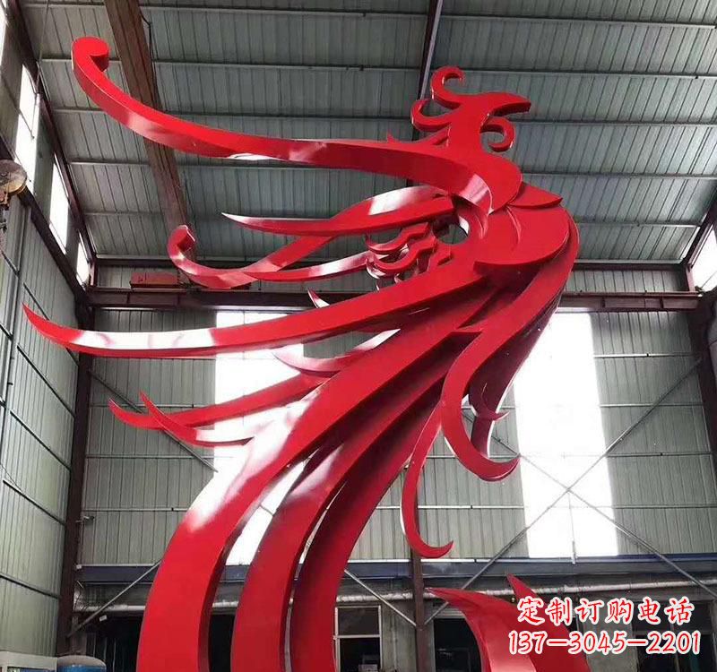哈尔滨不锈钢凤凰雕塑高雅而精致