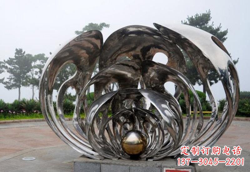 哈尔滨不锈钢贝壳雕塑海洋风情的精美礼赞