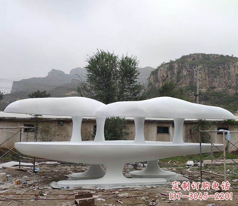 哈尔滨不锈钢蘑菇雕塑美丽的景观装置