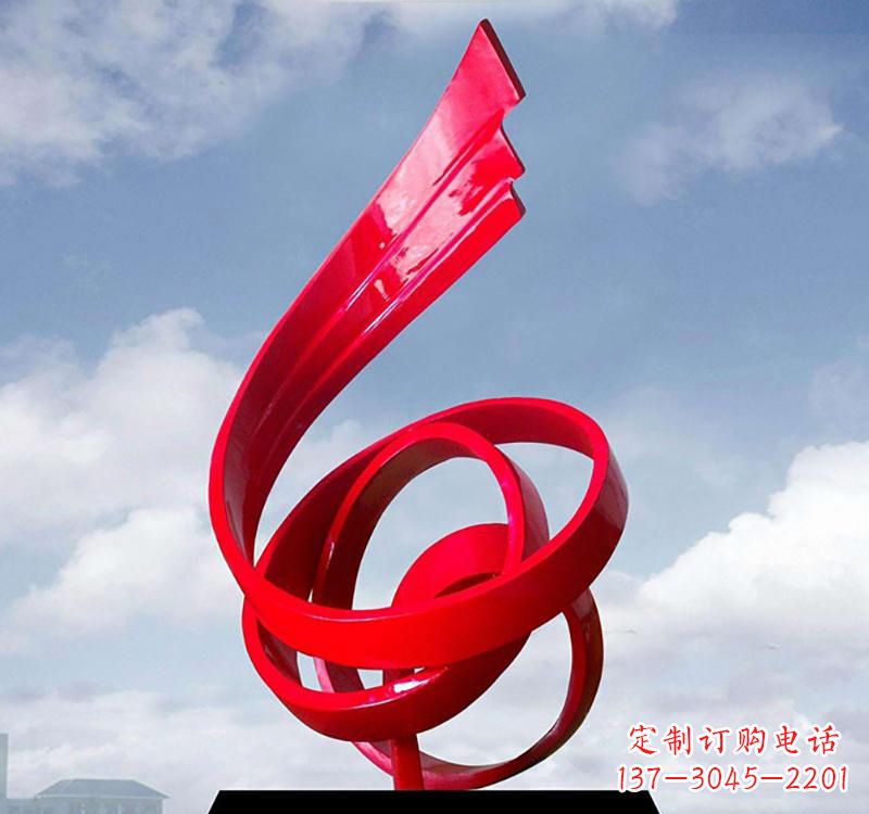 哈尔滨美丽的飘带雕塑——城市的精灵
