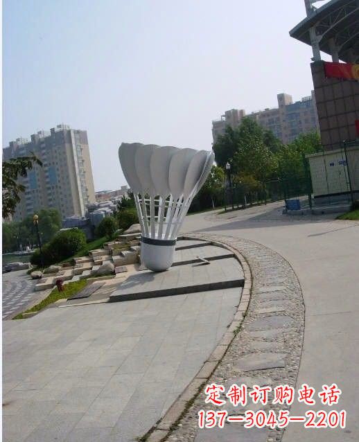 哈尔滨羽毛球雕塑一座展现精神风貌的艺术精品