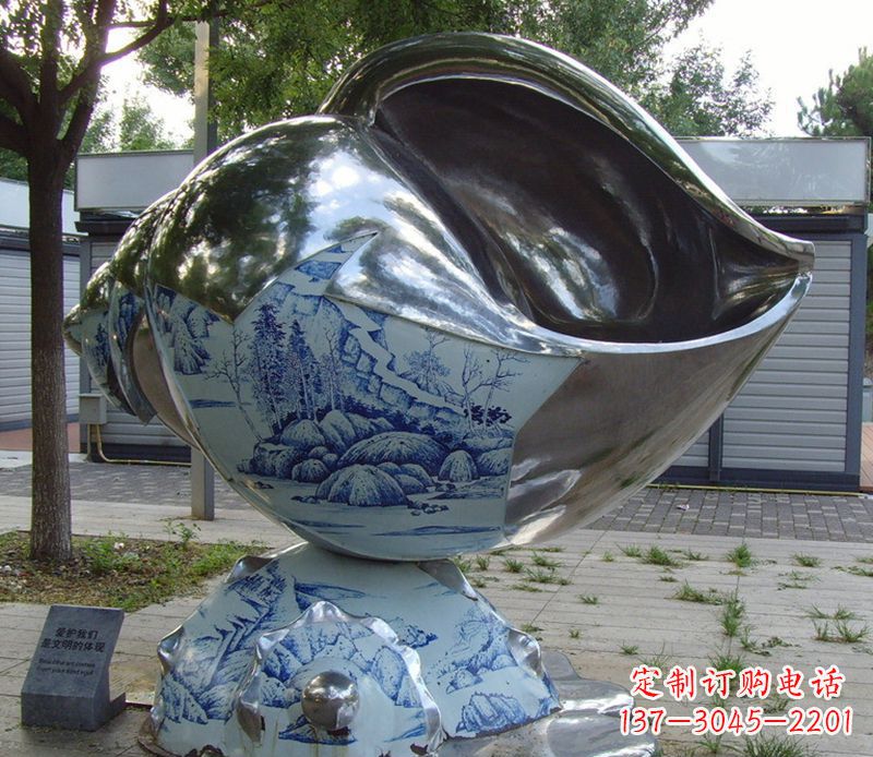哈尔滨不锈钢海螺雕塑精致美观的艺术品