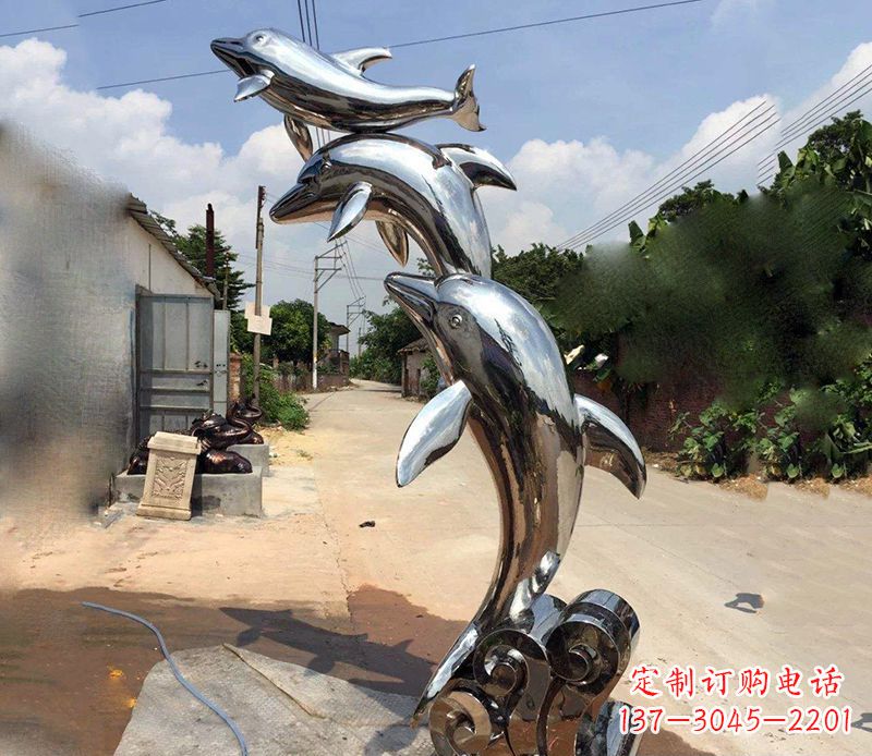 哈尔滨不锈钢海豚雕塑艺术的浪漫