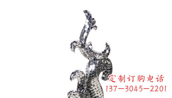哈尔滨不锈钢海豚抽象雕塑精致的海洋之美