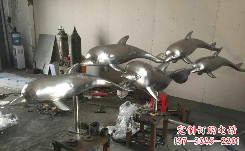 哈尔滨不锈钢海豚雕塑