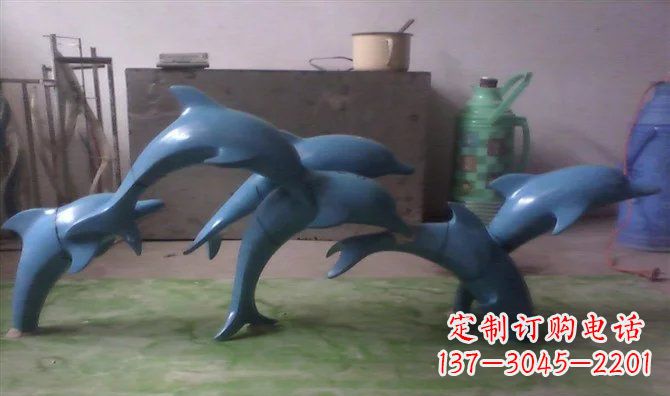 哈尔滨不锈钢海豚雕塑精致的艺术品