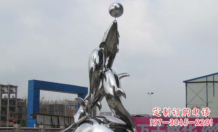 哈尔滨不锈钢海豚雕塑海洋之美的象征