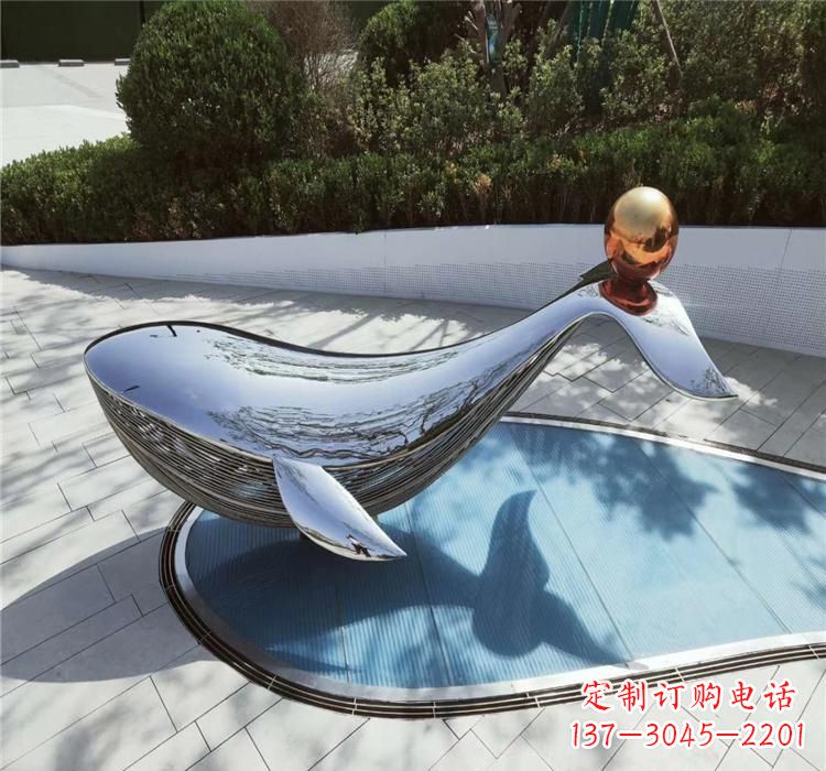 哈尔滨不锈钢海豚动物雕塑