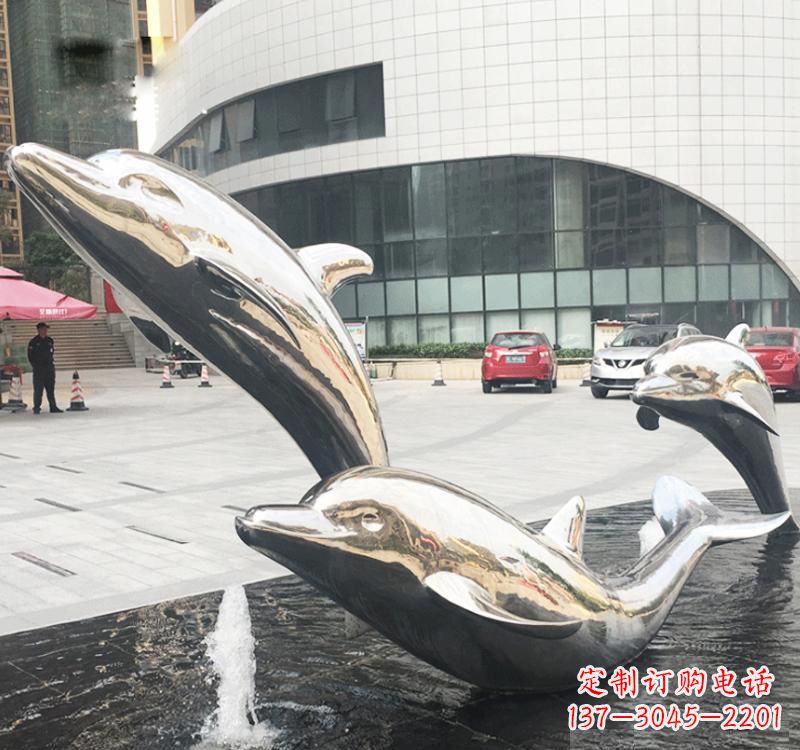 哈尔滨不锈钢海豚造型雕塑