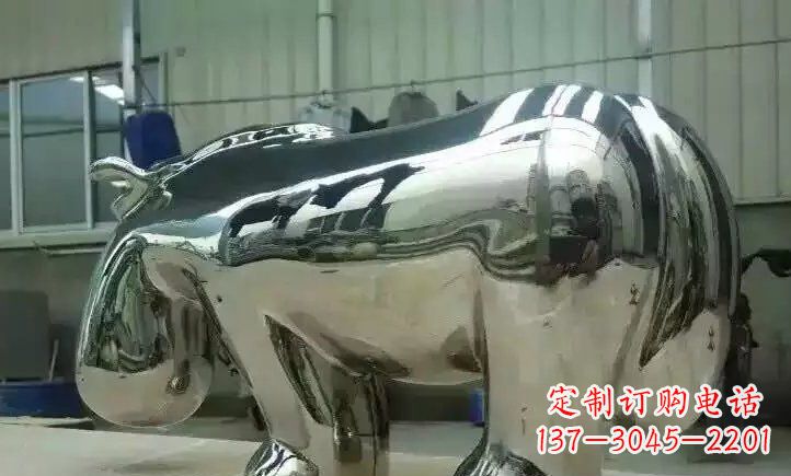 哈尔滨不锈钢河马雕塑一种新颖的艺术形式