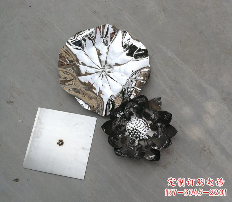 哈尔滨不锈钢荷花荷叶公园雕塑