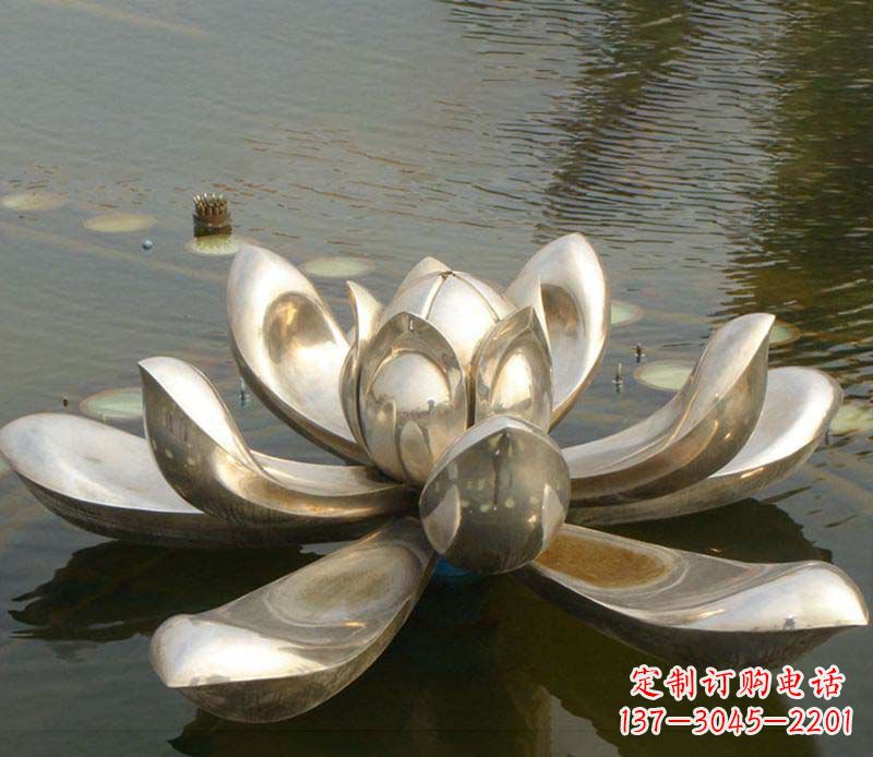 哈尔滨不锈钢荷花景观雕塑 (2)