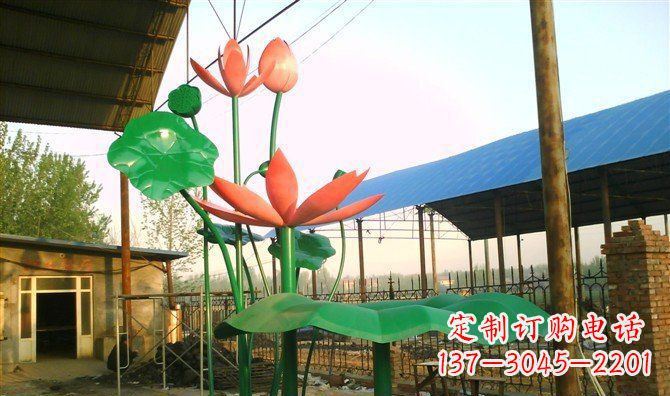 哈尔滨不锈钢荷花荷叶景观雕塑