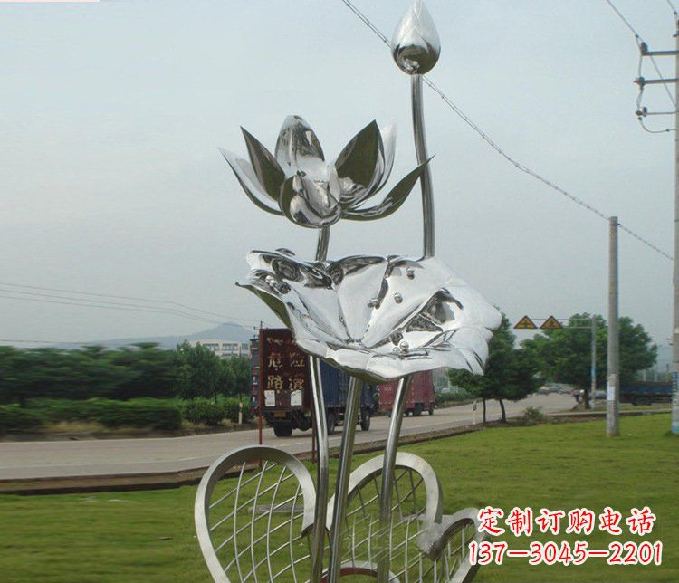 哈尔滨精美不锈钢荷叶雕塑