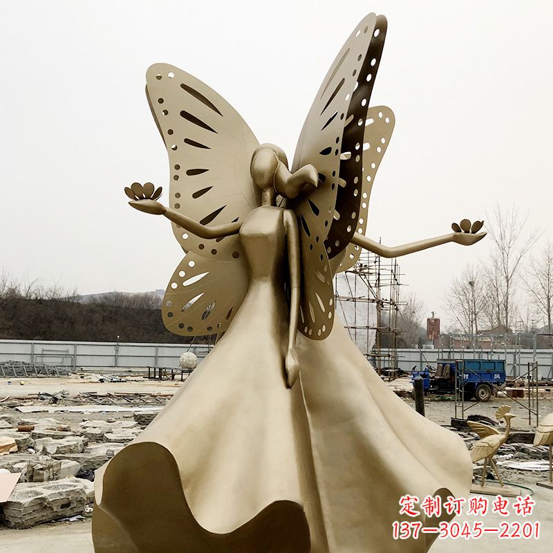 哈尔滨不锈钢蝴蝶少女艺术与美的完美结合