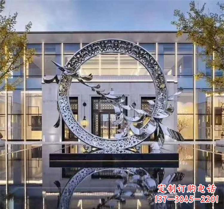 哈尔滨大雁飞翔,不锈钢户外雕塑雍容陈列
