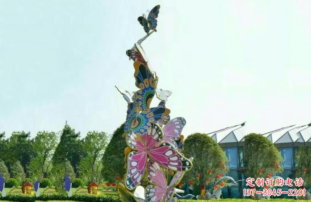 哈尔滨不锈钢花蝴蝶景观雕塑