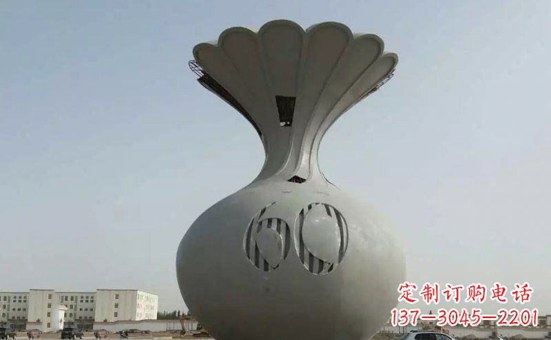 哈尔滨不锈钢花篮雕塑 (2)