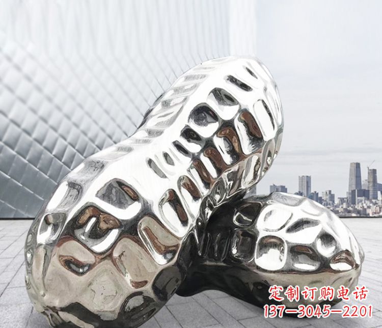 哈尔滨不锈钢花生雕塑