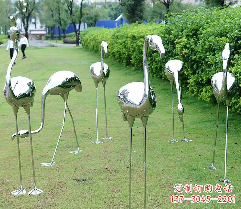 哈尔滨不锈钢火烈鸟雕塑美丽的艺术杰作