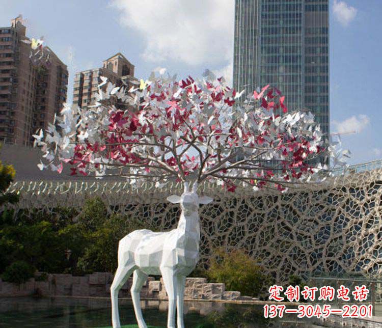 哈尔滨不锈钢梅花鹿雕塑艺术的精美结晶
