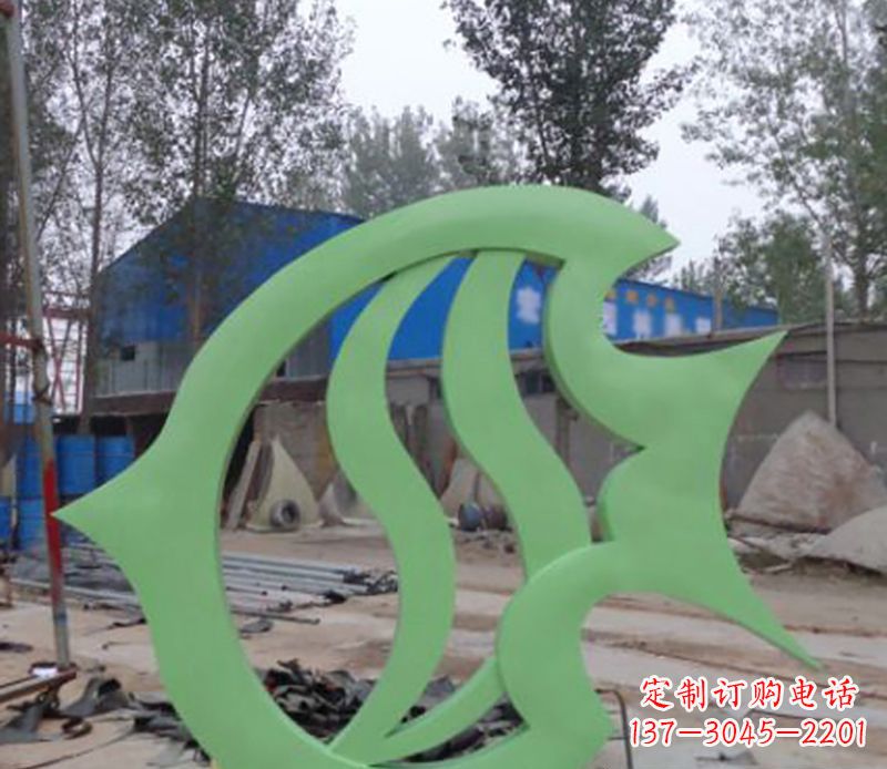 哈尔滨不锈钢剪纸鲤鱼雕塑——传承传统艺术