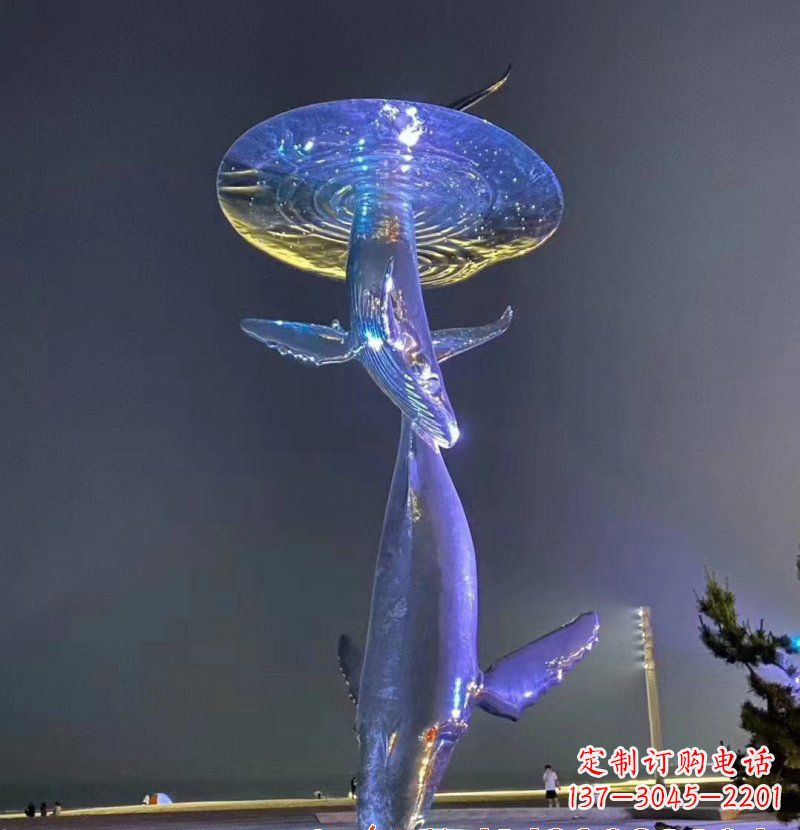 哈尔滨不锈钢鲸鱼雕塑——传承着海洋的精灵魅力