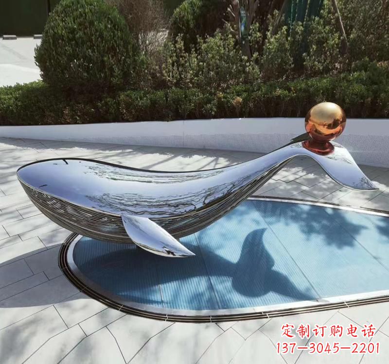 哈尔滨不锈钢镜面海豚雕塑