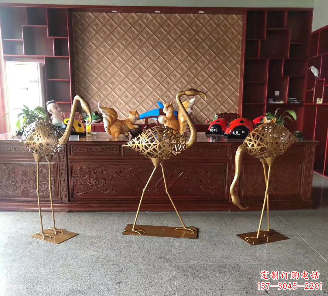 哈尔滨不锈钢火烈鸟雕塑——熠熠生辉