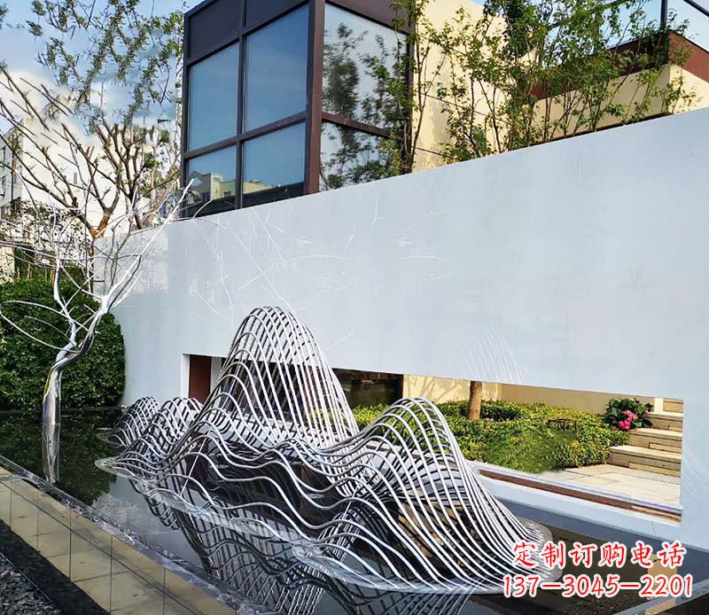 哈尔滨不锈钢镂空假山雕塑精美外形,细腻工艺