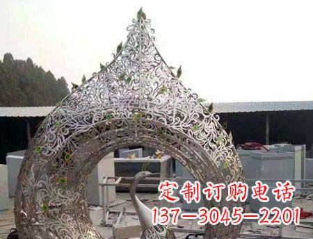 哈尔滨不锈钢镂空孔雀雕塑