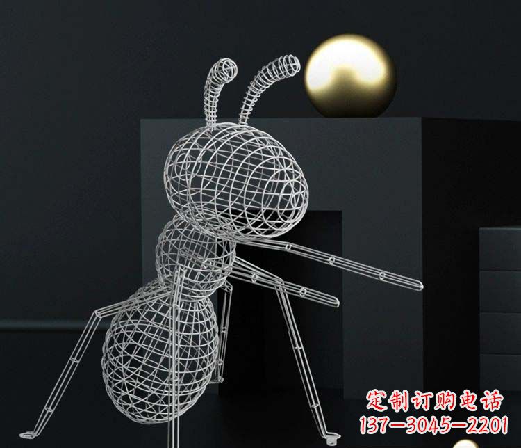 哈尔滨不锈钢镂空蚂蚁造型雕塑