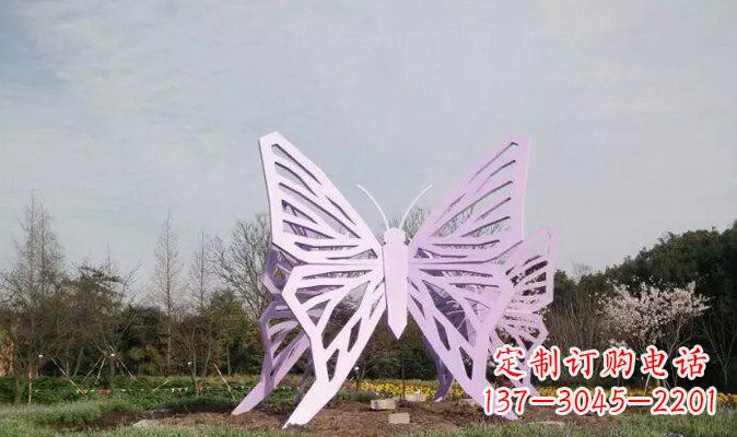 哈尔滨不锈钢蝴蝶雕塑美丽的艺术装点