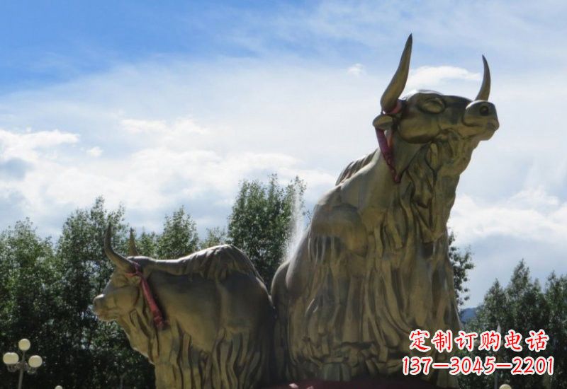哈尔滨不锈钢牦牛雕塑