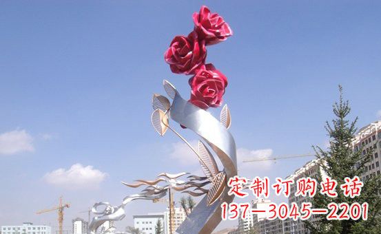 哈尔滨不锈钢玫瑰雕塑精致的艺术之美